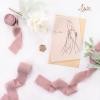 imageSocomi Dark Green Handmade Fringe Chiffon Silk Ribbon 134quot x 7Yd 4 Rolls Frayed Ribbons for Wedding Invitations Bridal Bouquets WrappingDusty Rose