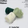 imageSocomi Dark Green Handmade Fringe Chiffon Silk Ribbon 134quot x 7Yd 4 Rolls Frayed Ribbons for Wedding Invitations Bridal Bouquets WrappingGreen Set