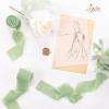 imageSocomi Dark Green Handmade Fringe Chiffon Silk Ribbon 134quot x 7Yd 4 Rolls Frayed Ribbons for Wedding Invitations Bridal Bouquets WrappingSage Green