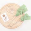 imageSocomi Dark Green Handmade Fringe Chiffon Silk Ribbon 134quot x 7Yd 4 Rolls Frayed Ribbons for Wedding Invitations Bridal Bouquets WrappingSage Green