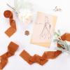 imageSocomi Dark Green Handmade Fringe Chiffon Silk Ribbon 134quot x 7Yd 4 Rolls Frayed Ribbons for Wedding Invitations Bridal Bouquets WrappingTerracotta