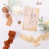 imageSocomi Dark Green Handmade Fringe Chiffon Silk Ribbon 134quot x 7Yd 4 Rolls Frayed Ribbons for Wedding Invitations Bridal Bouquets WrappingTerraotta Set
