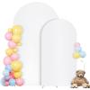 imageSocomi Champagne Wedding Arch Backdrop Cover Spandex 66FT Fitted Stretchy Chiara Arches Stand Covers for Birthday Party Bridal Baby Shower Ceremony Banquet DecorationWhite