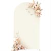 imageSocomi Champagne Wedding Arch Backdrop Cover Spandex 66FT Fitted Stretchy Chiara Arches Stand Covers for Birthday Party Bridal Baby Shower Ceremony Banquet DecorationBeige