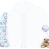 imageSocomi Champagne Wedding Arch Backdrop Cover Spandex 66FT Fitted Stretchy Chiara Arches Stand Covers for Birthday Party Bridal Baby Shower Ceremony Banquet DecorationWhite
