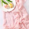 imageSocomi Easter Spring Table Runner Pastel Stripe Floral Cheesecloth Gauze 120 Inch Rustic Boho Cheese Cloth Runner for Wedding Party Baby Bridal Shower Decoration Holiday Home DecorationsBlush Pink