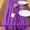 imageSocomi Easter Spring Table Runner Pastel Stripe Floral Cheesecloth Gauze 120 Inch Rustic Boho Cheese Cloth Runner for Wedding Party Baby Bridal Shower Decoration Holiday Home DecorationsPurple