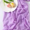 imageSocomi Easter Spring Table Runner Pastel Stripe Floral Cheesecloth Gauze 120 Inch Rustic Boho Cheese Cloth Runner for Wedding Party Baby Bridal Shower Decoration Holiday Home DecorationsLilac