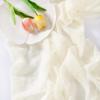 imageSocomi Easter Spring Table Runner Pastel Stripe Floral Cheesecloth Gauze 120 Inch Rustic Boho Cheese Cloth Runner for Wedding Party Baby Bridal Shower Decoration Holiday Home DecorationsIvory