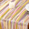 imageSocomi Easter Spring Table Runner Pastel Stripe Floral Cheesecloth Gauze 120 Inch Rustic Boho Cheese Cloth Runner for Wedding Party Baby Bridal Shower Decoration Holiday Home DecorationsStripe