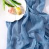 imageSocomi Easter Spring Table Runner Pastel Stripe Floral Cheesecloth Gauze 120 Inch Rustic Boho Cheese Cloth Runner for Wedding Party Baby Bridal Shower Decoration Holiday Home DecorationsDusty Blue