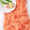 imageSocomi Easter Spring Table Runner Pastel Stripe Floral Cheesecloth Gauze 120 Inch Rustic Boho Cheese Cloth Runner for Wedding Party Baby Bridal Shower Decoration Holiday Home DecorationsPeach