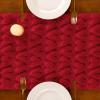 imageSocomi Red Heart Valentines Day Romantic Plush Fluffy Faux Fur Jacquard Table Runner for Holiday Kitchen Dining Table Decoration Home Party Decor 13x72 InchRed Fluffy Heart