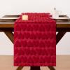 imageSocomi Red Heart Valentines Day Romantic Plush Fluffy Faux Fur Jacquard Table Runner for Holiday Kitchen Dining Table Decoration Home Party Decor 13x72 InchRed Fluffy Heart